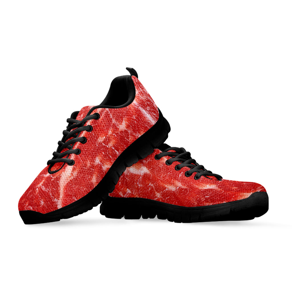 Fresh Meat Print Black Sneakers