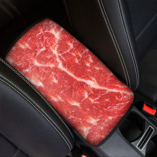 Fresh Meat Print Car Center Console Cover