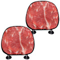 Fresh Meat Print Car Headrest Covers