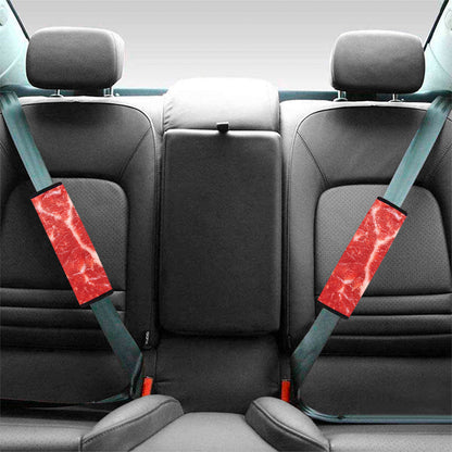 Fresh Meat Print Car Seat Belt Covers