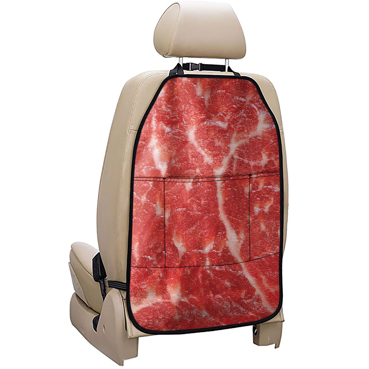 Fresh Meat Print Car Seat Organizers