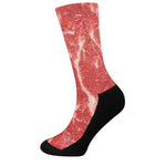 Fresh Meat Print Crew Socks