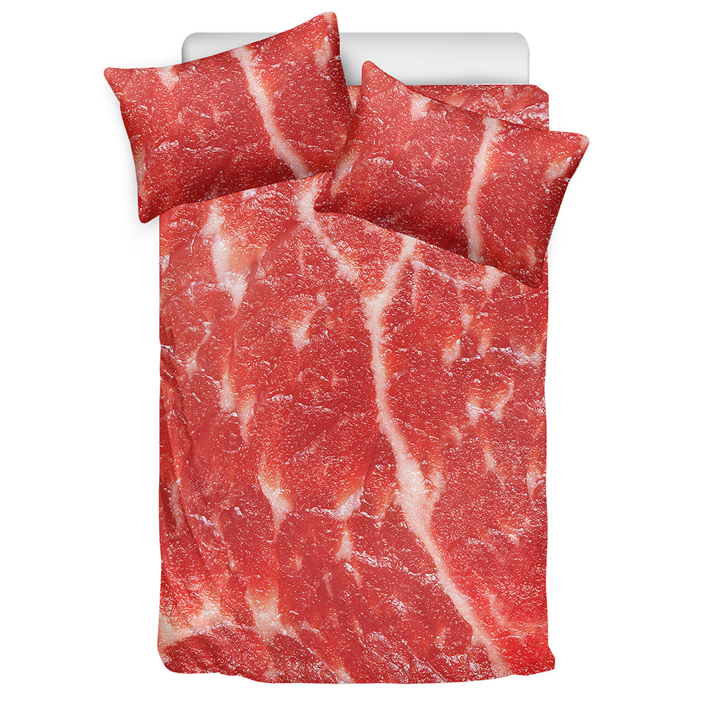 Fresh Meat Print Duvet Cover Bedding Set