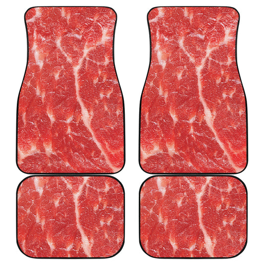 Fresh Meat Print Front and Back Car Floor Mats