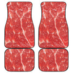 Fresh Meat Print Front and Back Car Floor Mats