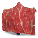 Fresh Meat Print Hooded Blanket