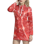 Fresh Meat Print Hoodie Dress