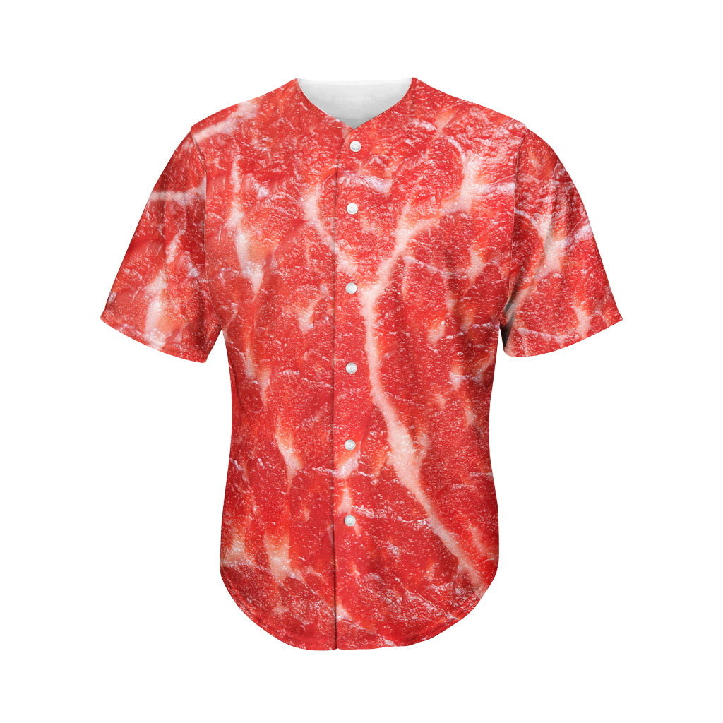 Fresh Meat Print Men's Baseball Jersey