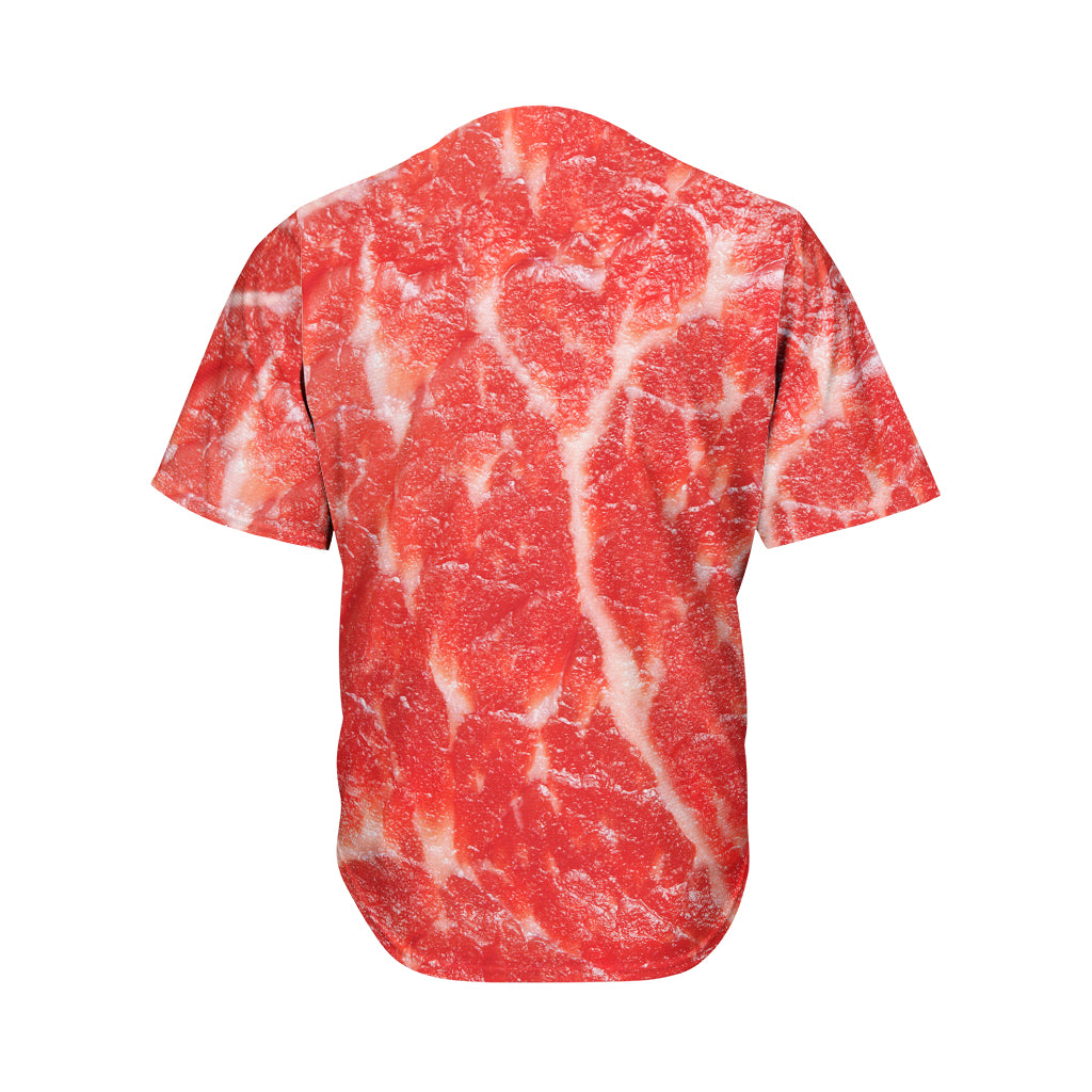 Fresh Meat Print Men's Baseball Jersey