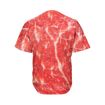 Fresh Meat Print Men's Baseball Jersey