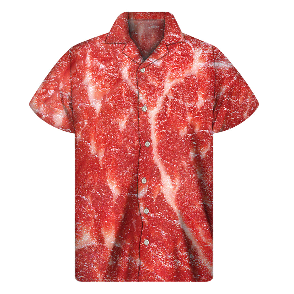 Fresh Meat Print Men's Short Sleeve Shirt