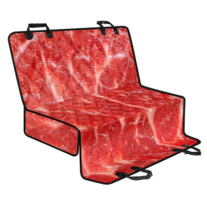 Fresh Meat Print Pet Car Back Seat Cover