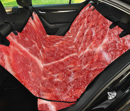 Fresh Meat Print Pet Car Back Seat Cover