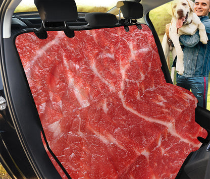Fresh Meat Print Pet Car Back Seat Cover