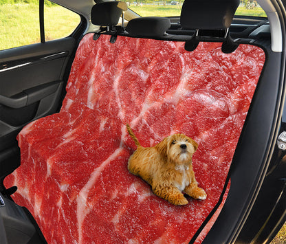 Fresh Meat Print Pet Car Back Seat Cover