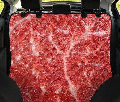 Fresh Meat Print Pet Car Back Seat Cover