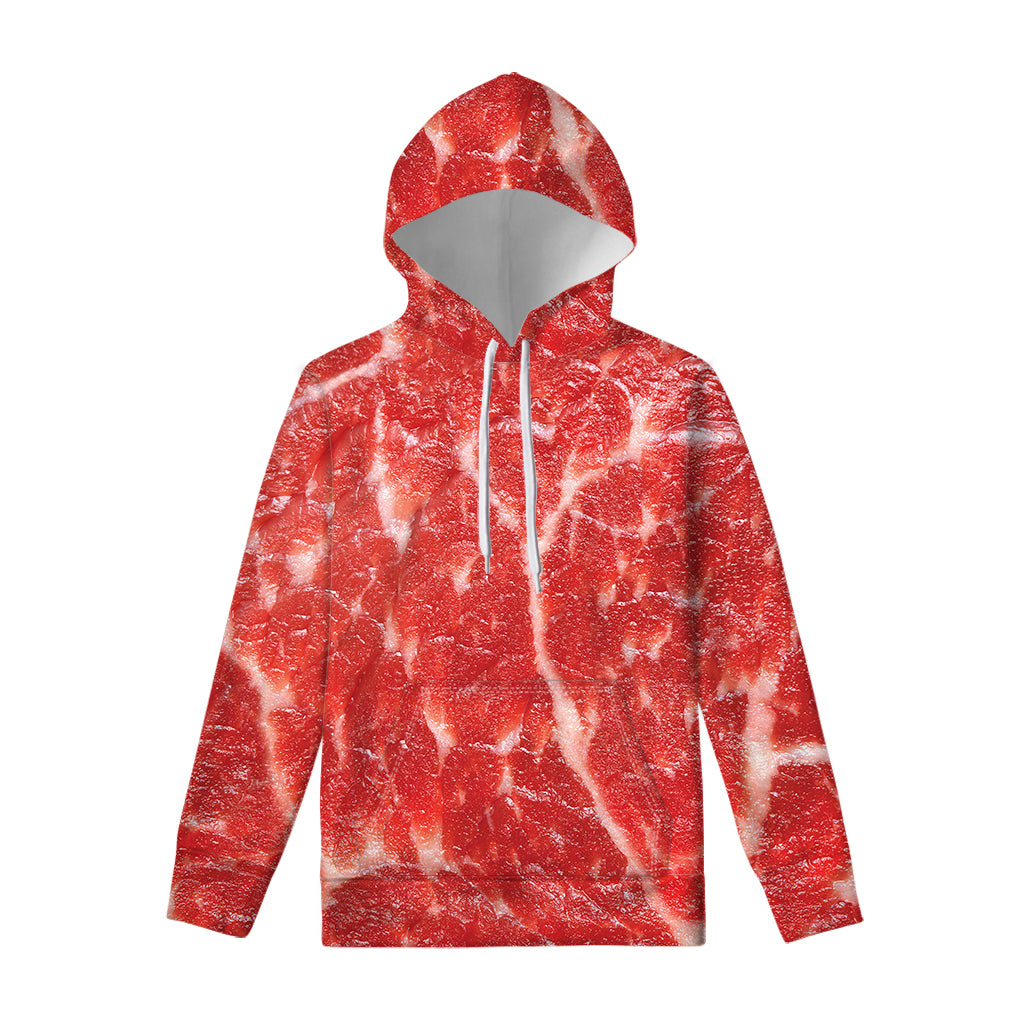 Fresh Meat Print Pullover Hoodie