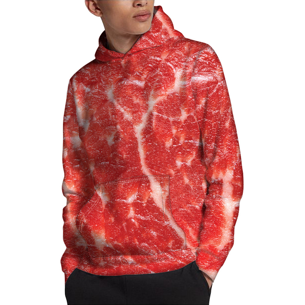 Fresh Meat Print Pullover Hoodie
