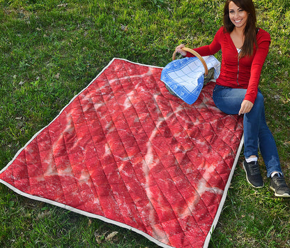 Fresh Meat Print Quilt