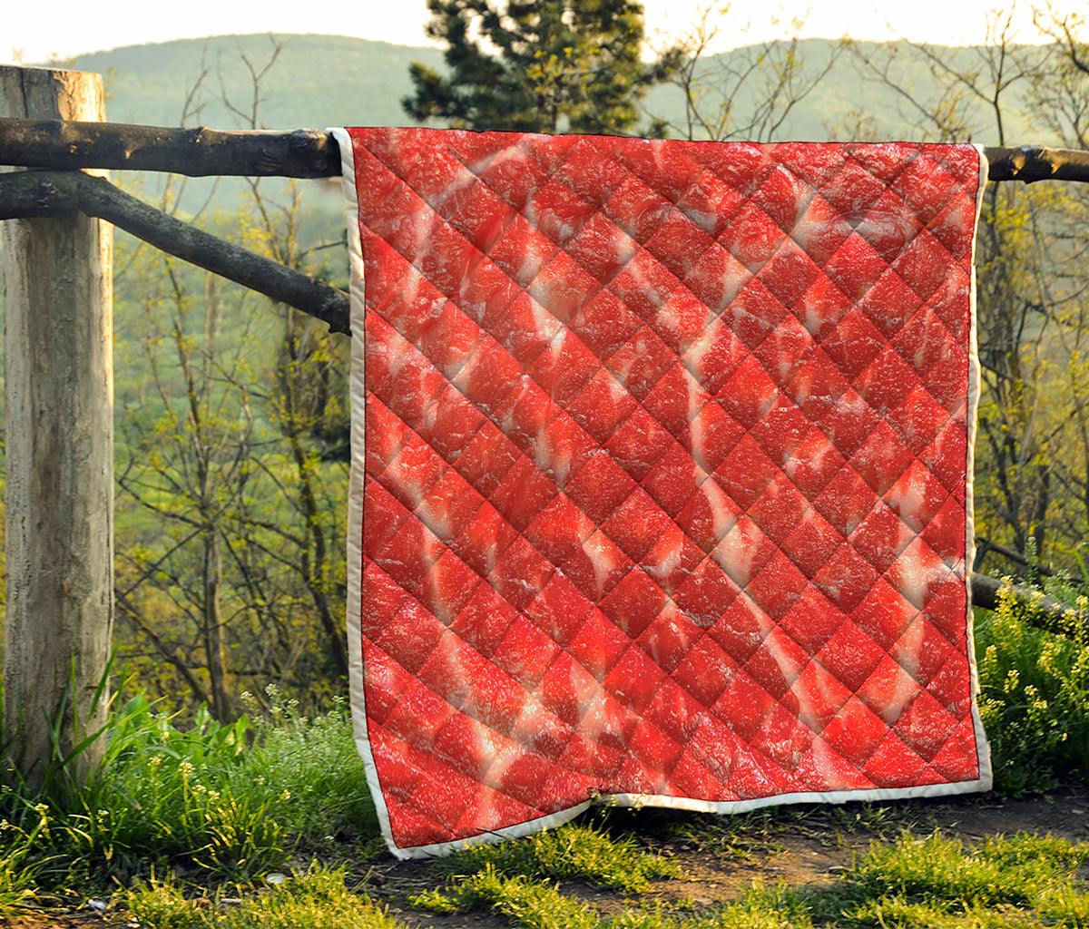 Fresh Meat Print Quilt