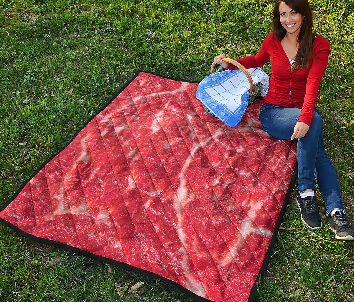 Fresh Meat Print Quilt
