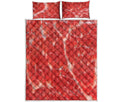 Fresh Meat Print Quilt Bed Set