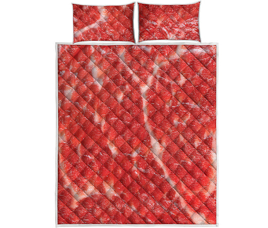 Fresh Meat Print Quilt Bed Set