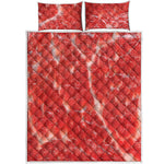 Fresh Meat Print Quilt Bed Set