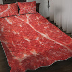 Fresh Meat Print Quilt Bed Set