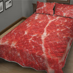 Fresh Meat Print Quilt Bed Set