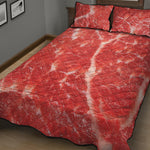 Fresh Meat Print Quilt Bed Set