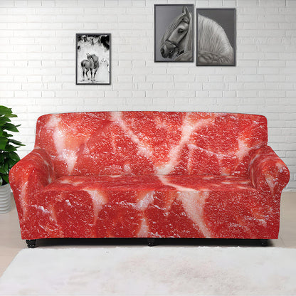 Fresh Meat Print Sofa Cover