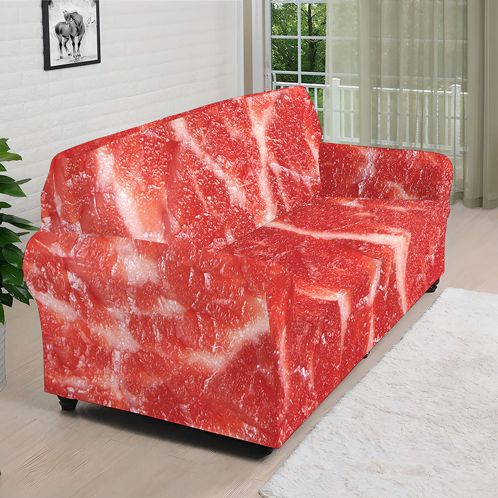 Fresh Meat Print Sofa Cover