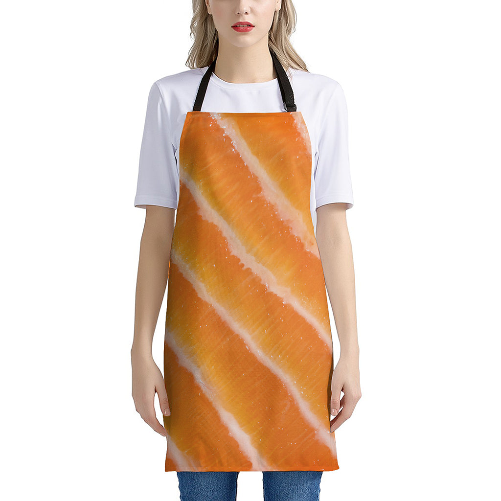 Fresh Salmon Print Apron