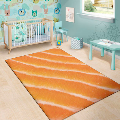 Fresh Salmon Print Area Rug