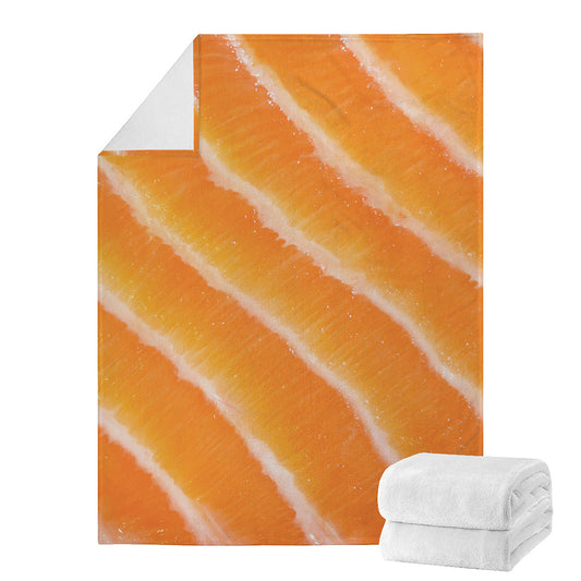 Fresh Salmon Print Blanket