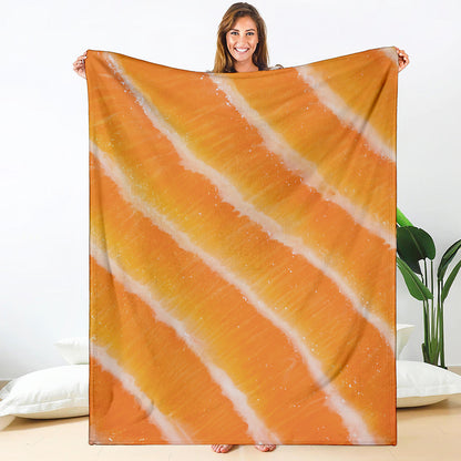 Fresh Salmon Print Blanket