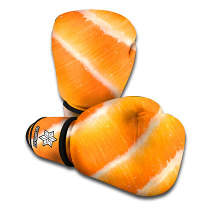 Fresh Salmon Print Boxing Gloves