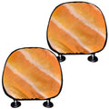 Fresh Salmon Print Car Headrest Covers