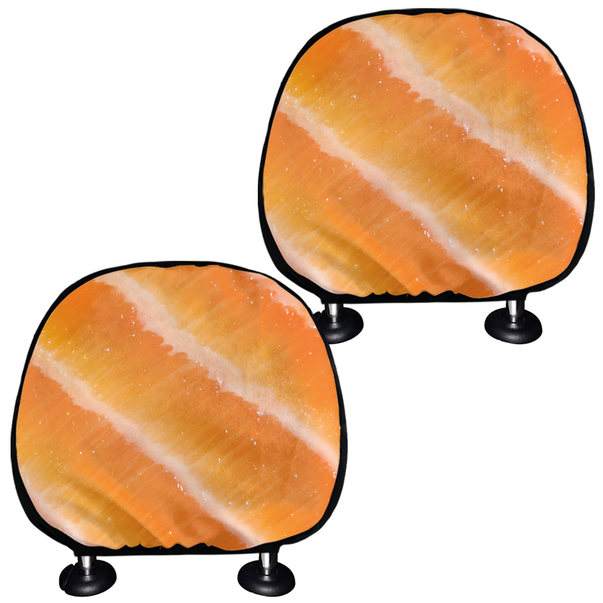 Fresh Salmon Print Car Headrest Covers