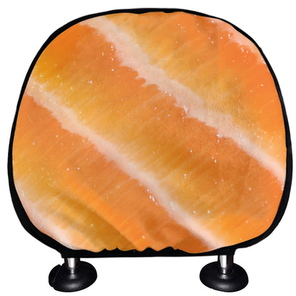 Fresh Salmon Print Car Headrest Covers