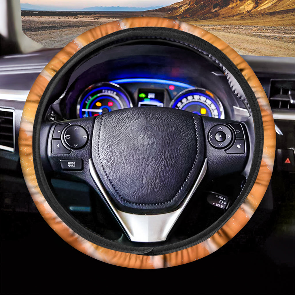 Fresh Salmon Print Car Steering Wheel Cover