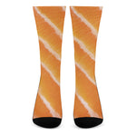 Fresh Salmon Print Crew Socks