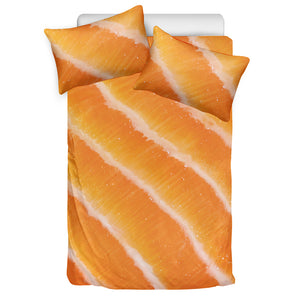 Fresh Salmon Print Duvet Cover Bedding Set