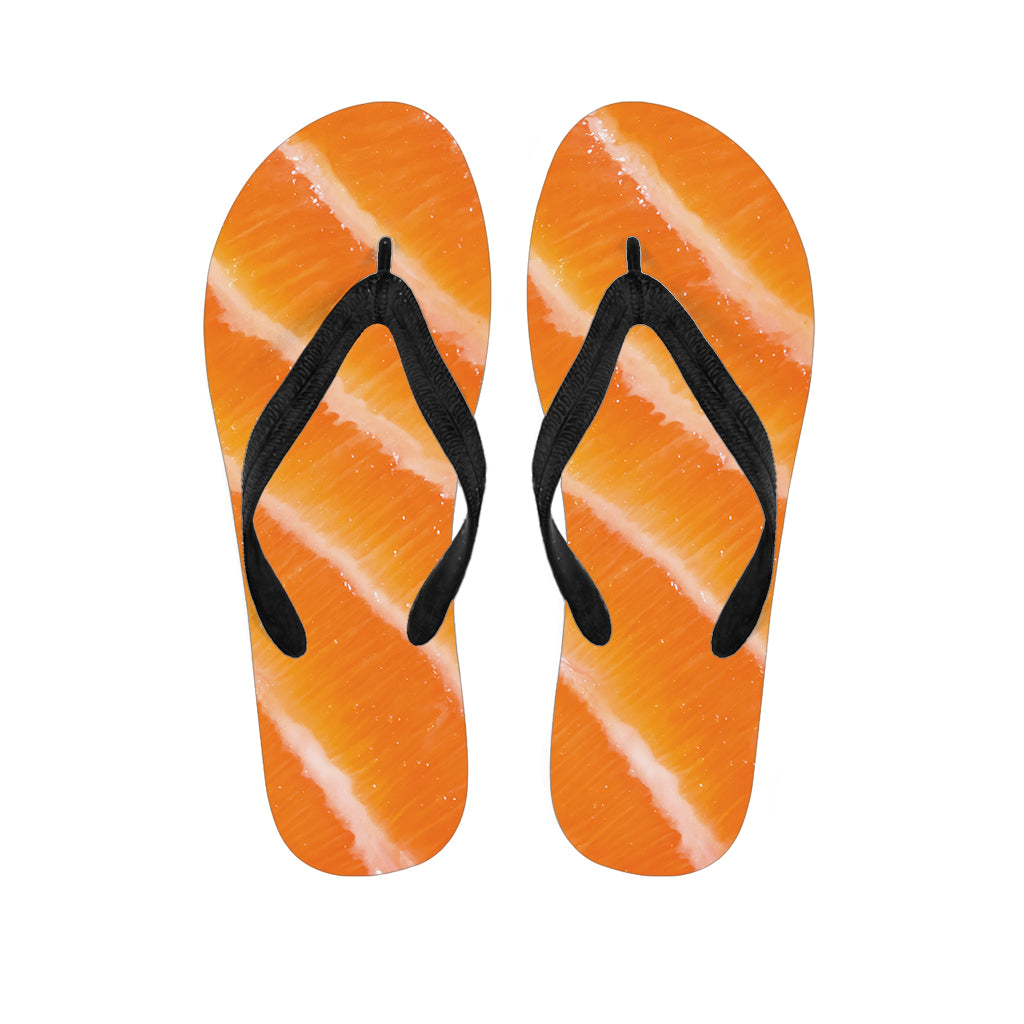 Fresh Salmon Print Flip Flops