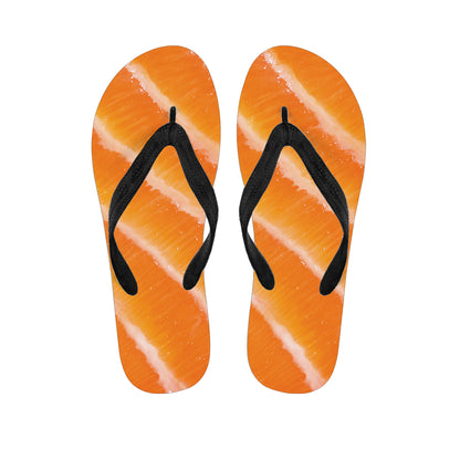 Fresh Salmon Print Flip Flops