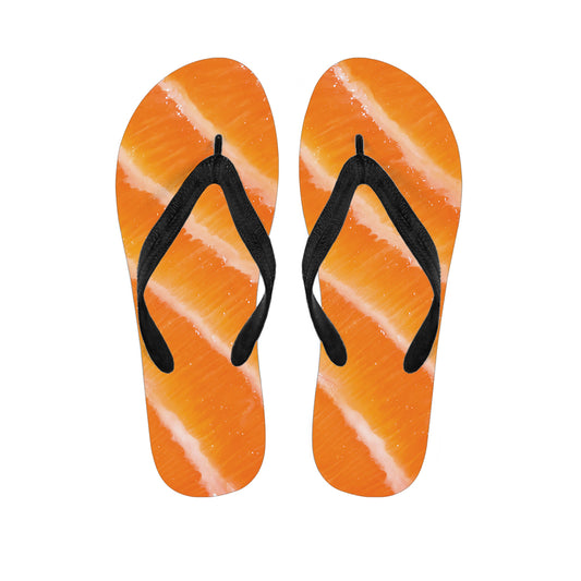 Fresh Salmon Print Flip Flops