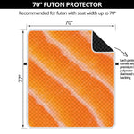 Fresh Salmon Print Futon Protector