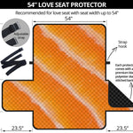 Fresh Salmon Print Loveseat Protector