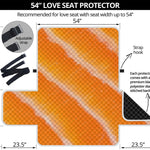 Fresh Salmon Print Loveseat Protector
